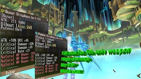 Fill stat a10 cd10 cd20 cr21 str4 | Toram online | new fill stat for 5th aniv weapon