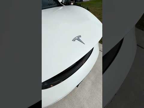 Here is how to replace windshield washer fluid in Tesla  #viralshots #diy ￼