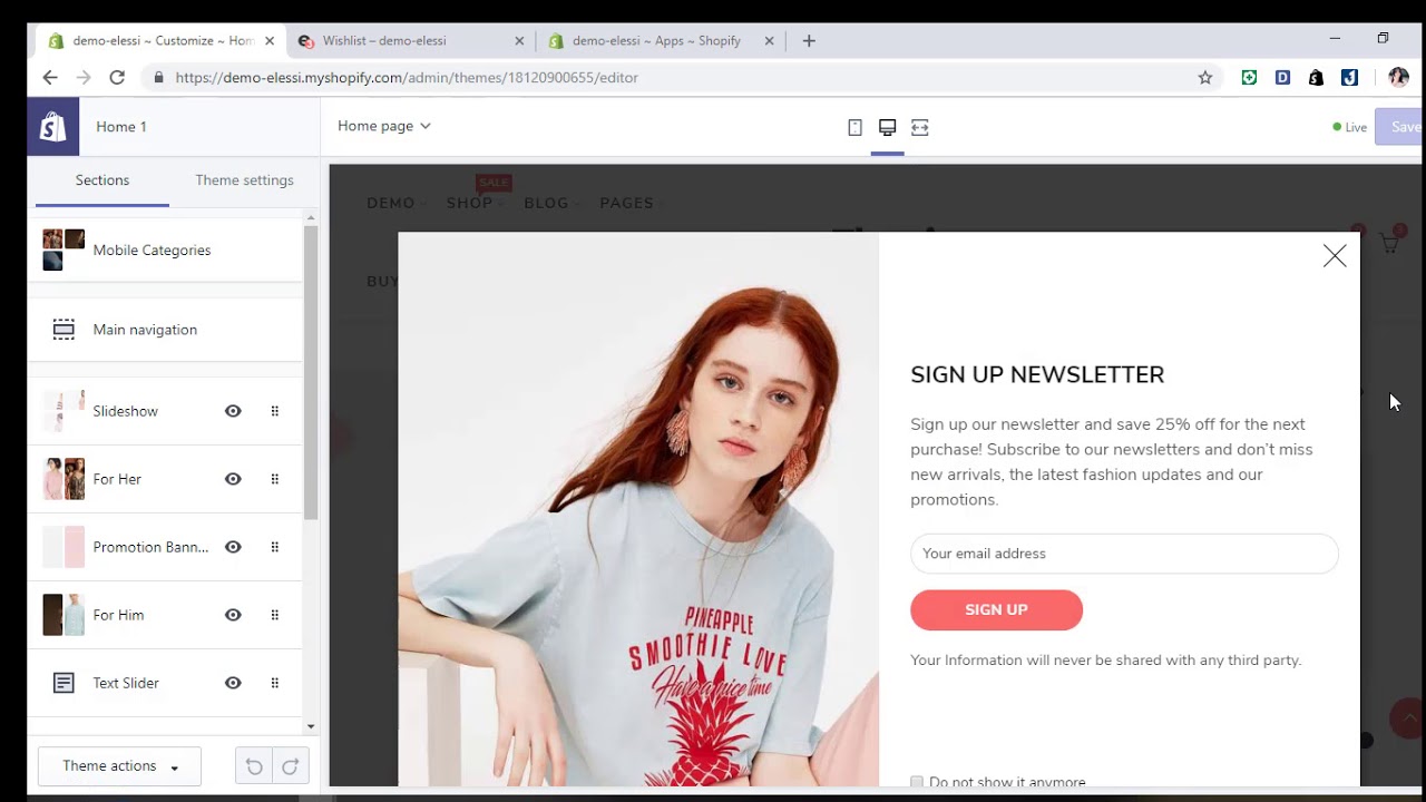 Elessi Shopify Theme - How to use wishlist