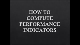 How to Compute Performance Indicator? | Performance Indicator Formula