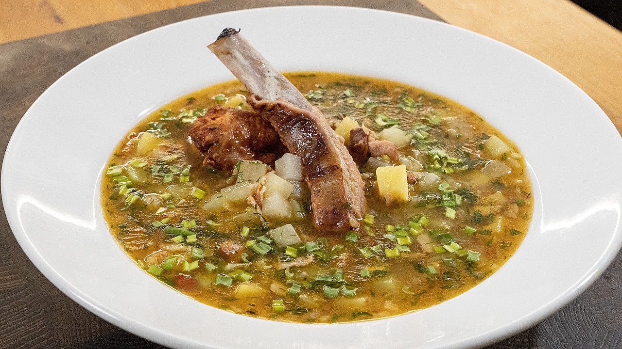 Этот суп спасет в лютую снежную зиму. Наваристый и сытный из копченого мяса