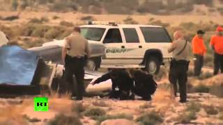 Raw Virgin Galactic Spaceshiptwo Aircraft Crash Site In Mojave Desert