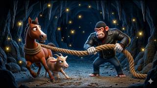 Monkey Thief Caught! Pipi & Papa Rescue Missing Farm Animals | 3D Cartoon for Kids screenshot 3