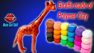 how to make a giraffe with polymer clay | DIY Polymer Clay Giraffe | Polymer clay crafts ideas