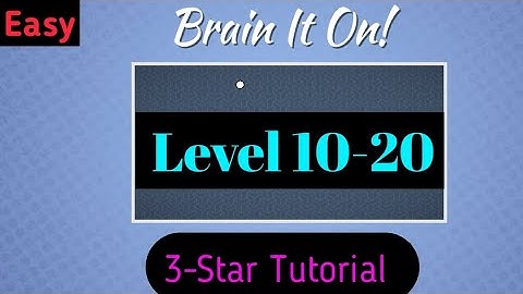 Brain It on level 10-20 easy three star tutorial in 2 min easy 😱 || #trending