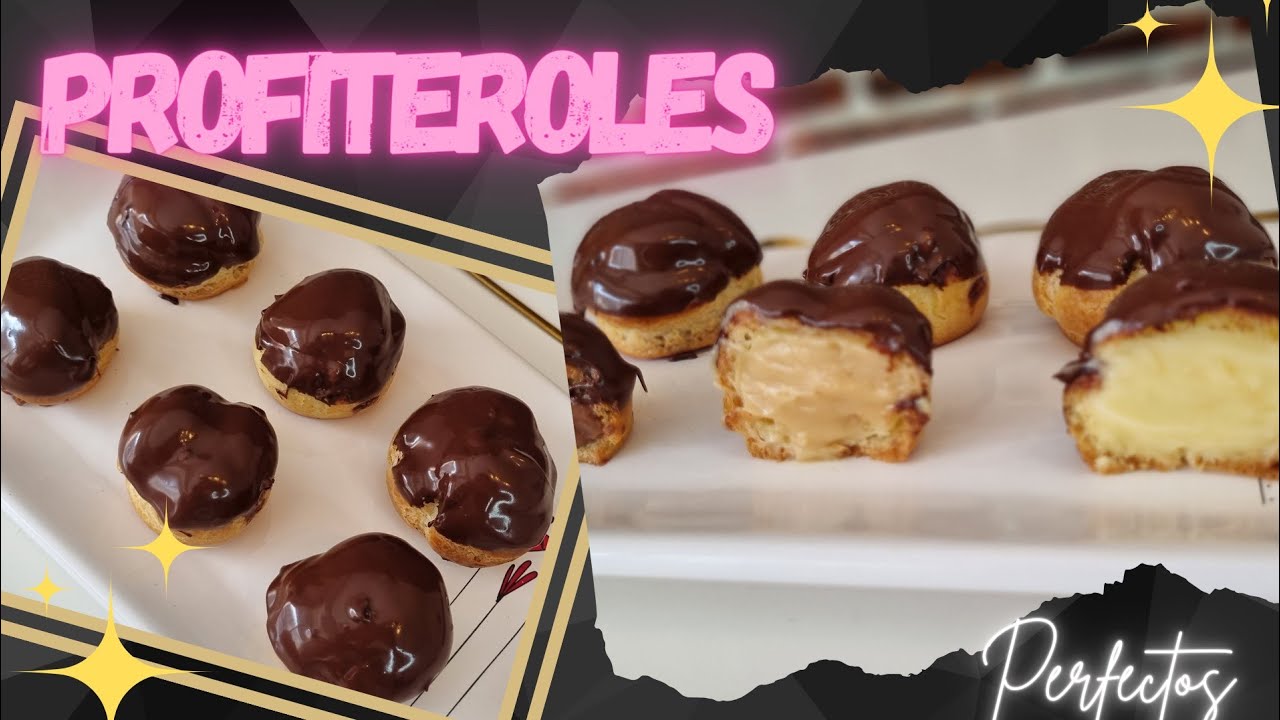 PROFITEROLES PERFECTOS! no podras comerte solo uno 🤤. Pasta Choux ❤️🍫