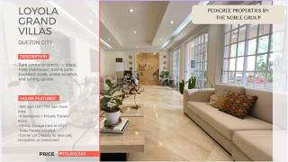 FOR SALE: Loyola Grand Villas QC | 860 SQM Lot | 14-Car Garage Theater Room | β±110,000,000 FOR SALE: Loyola Grand Villas QC | 860 SQM Lot | 14-Car Garage Theater Room | β±110,000,000