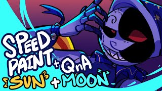 SpeedPaint + QnA: FNAF Sun n Moon