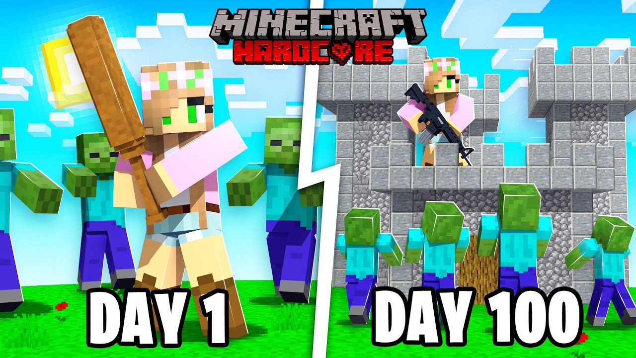 I Survived 100 DAYS in a ZOMBIE APOCALYPSE in Minecraft... Here's What