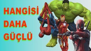 Hangi̇si̇ Daha Güçlü Marvel Kahramanlari En Güçlüsü Ki̇m ? Deadpool, Hulk, Wolwerine, Spiderman