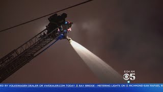 WAREHOUSE FIRE: Massive fire erupts at San Jose warehouse containing large piles of cardboard