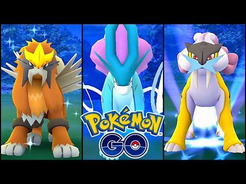 三犬】エンテイ スイクン ライコウ【ポケモンGO】 - YouTube