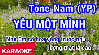 Karaoke Yêu Một Mình Tone Nam | Nhan KTV