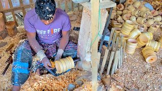 How To Make Bigger Wooden Mortar For Spice Grinder | Wood Carving Art