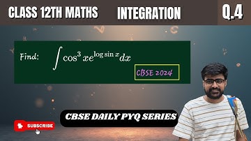 Target CBSE Board : Find ∫ cos³x e^log sinx dx #maths #cbse2026 #class12maths #integration 