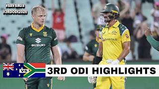 Australia Vs South Africa 3rd ODI Highlights 2026 | Sa Vs AUS 3rd ODI Highlights 2026 | Aus Vs Rsa