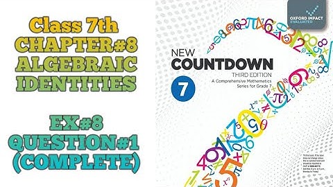 New Countdown third edition || Class 7th || Chapter 8 | Question 1 #education #youtube #mathematics