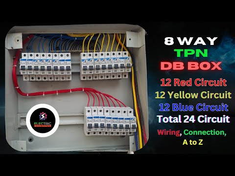 8 Way TPN MCB DB Box in 3 Phase Line Connection Wiring Full.