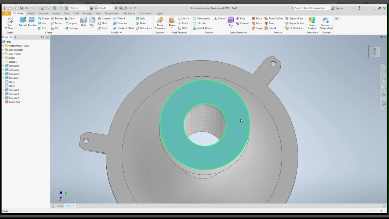 DESIGN A FREE STAND USING INVENTOR 2022. PART 3