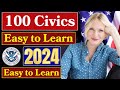 US Citizenship Test 2024-2025: Random 100 Civics Questions/Answers, Interview, Ciudadania Americana