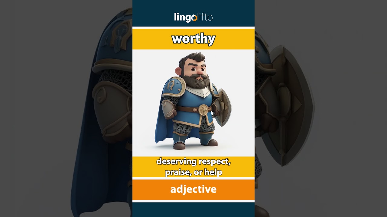 🇬🇧 Worthy Meaning : Flash Card : Learn English Vocabulary