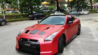 NISSAN GTR WRAPPED WITH STRAWBERRY RED ( MATTE CHROME )