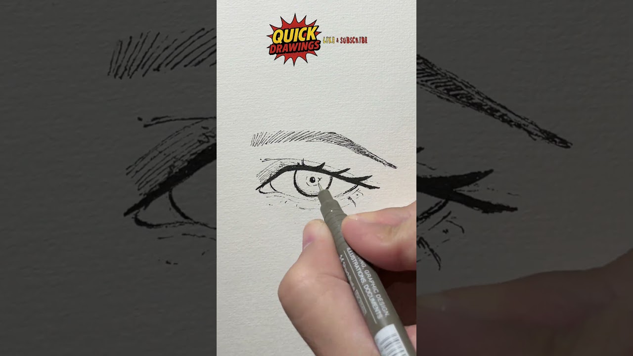 Eye Drawing Only Ink 
