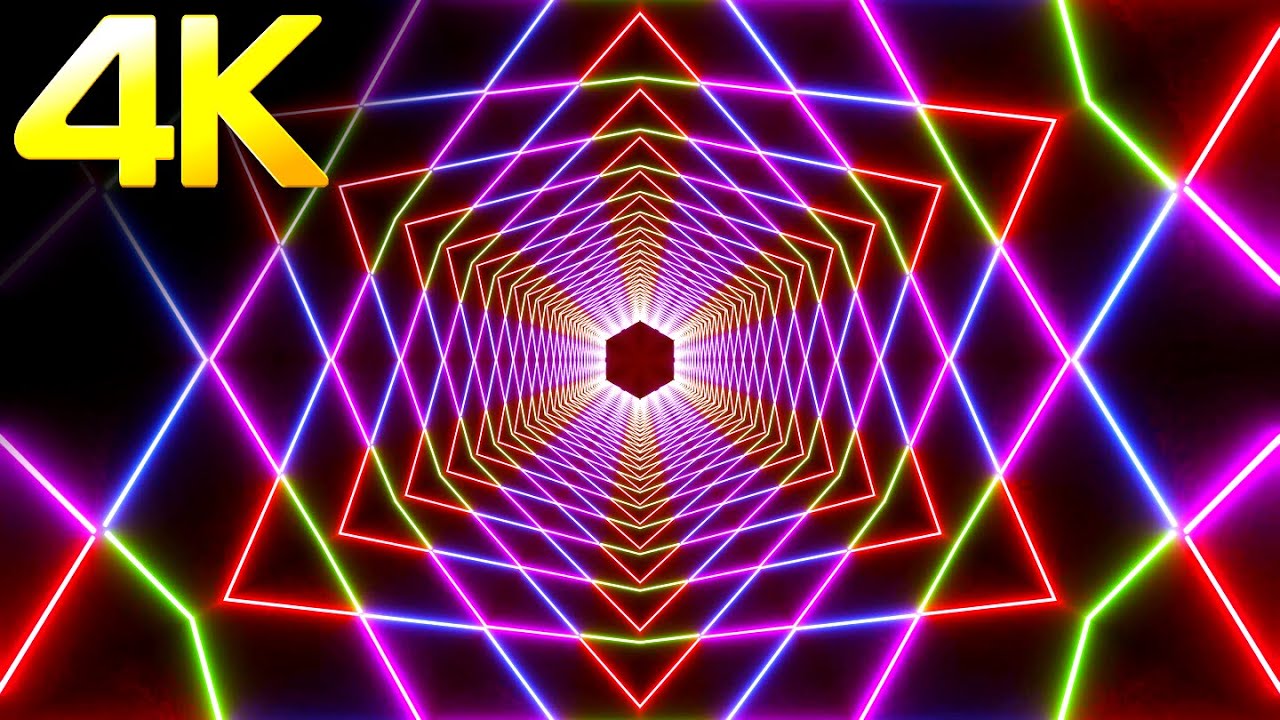 4K Abstract OLED Party Light Tunnel VJ Motion TV Background Video ...
