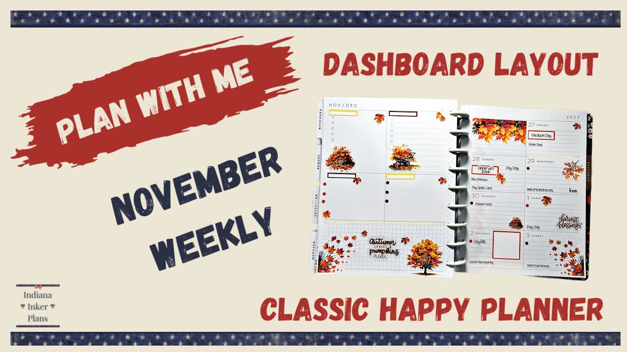 Weekly Plan With Me - Classic Dashboard - Fall Theme - YouTube