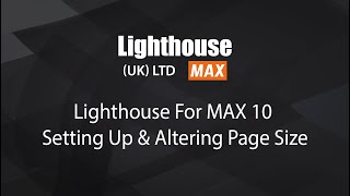 Lighthouse For MAX 10 Setting Up & Altering Page Size