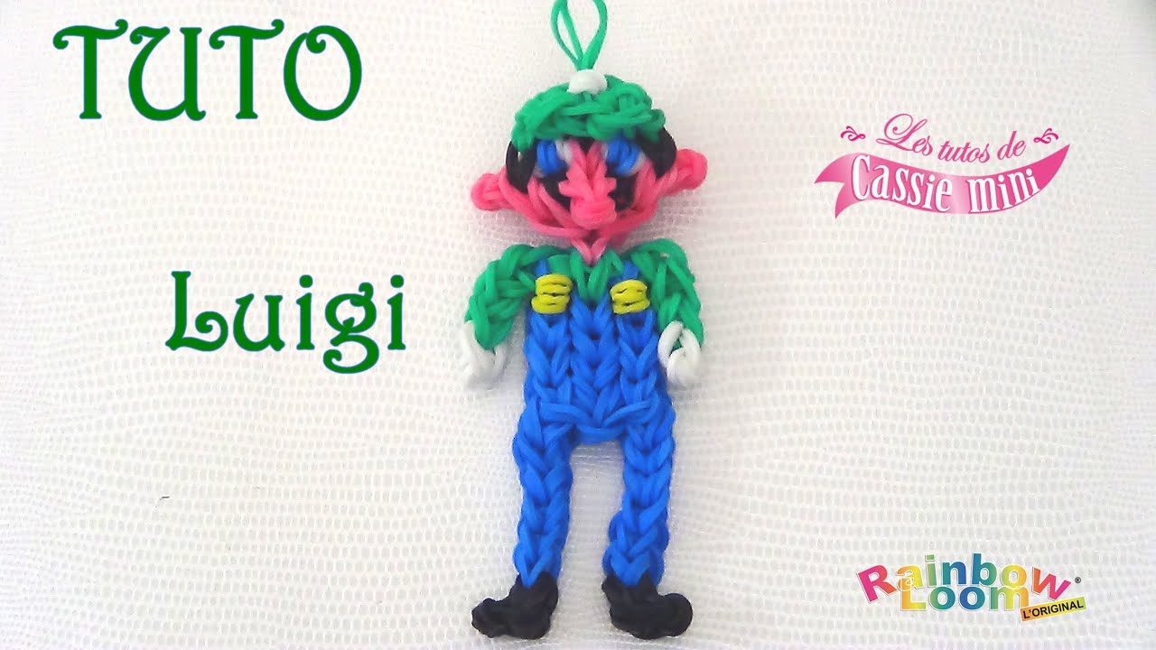 [ TUTO ] Luigi en élastique Rainbow Loom bros pizza