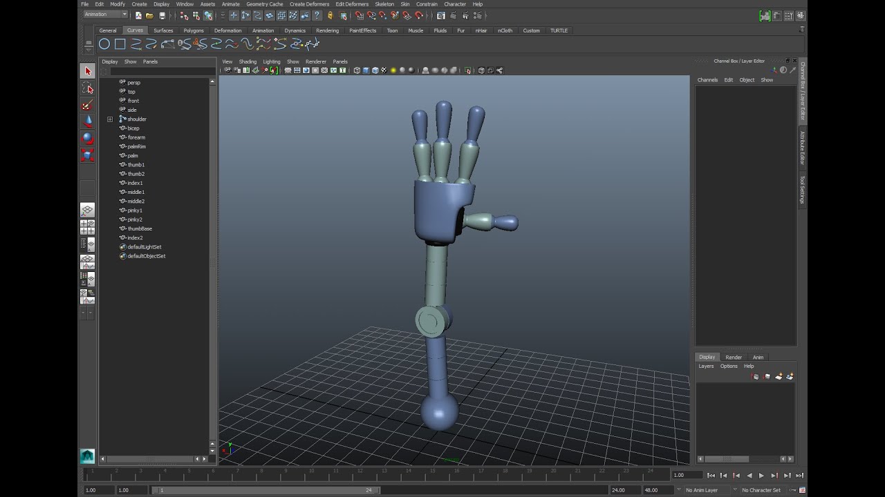 Tutorial: Understanding 3D Hierarchies and Creating FK Controls in Maya