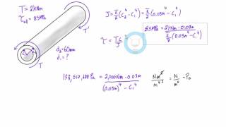 This mechanics of materials tutorial shows how to find the minimum
inner diameter a hollow circular shaft in torsion. if you found video
helpful, ple...