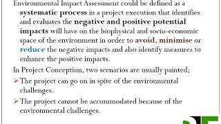 Environmental Impact Assessment Implementation in Nigeria part 1 by Dr. Comfort