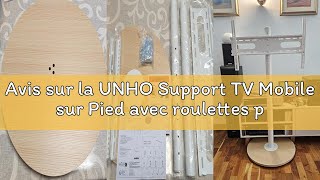 Avis Sur La Unho Support Tv Mobile Sur Pied Avec Roulettes Pour Tv 40 - 75″ Design Moderne Hauteur Rég