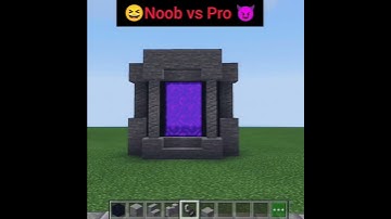 Noob vs Pro Nether Portal 🪟 Tutorial #shorts #short
