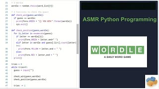 ASMR Programming - Wordle The 'Walmart Version' - No Talking