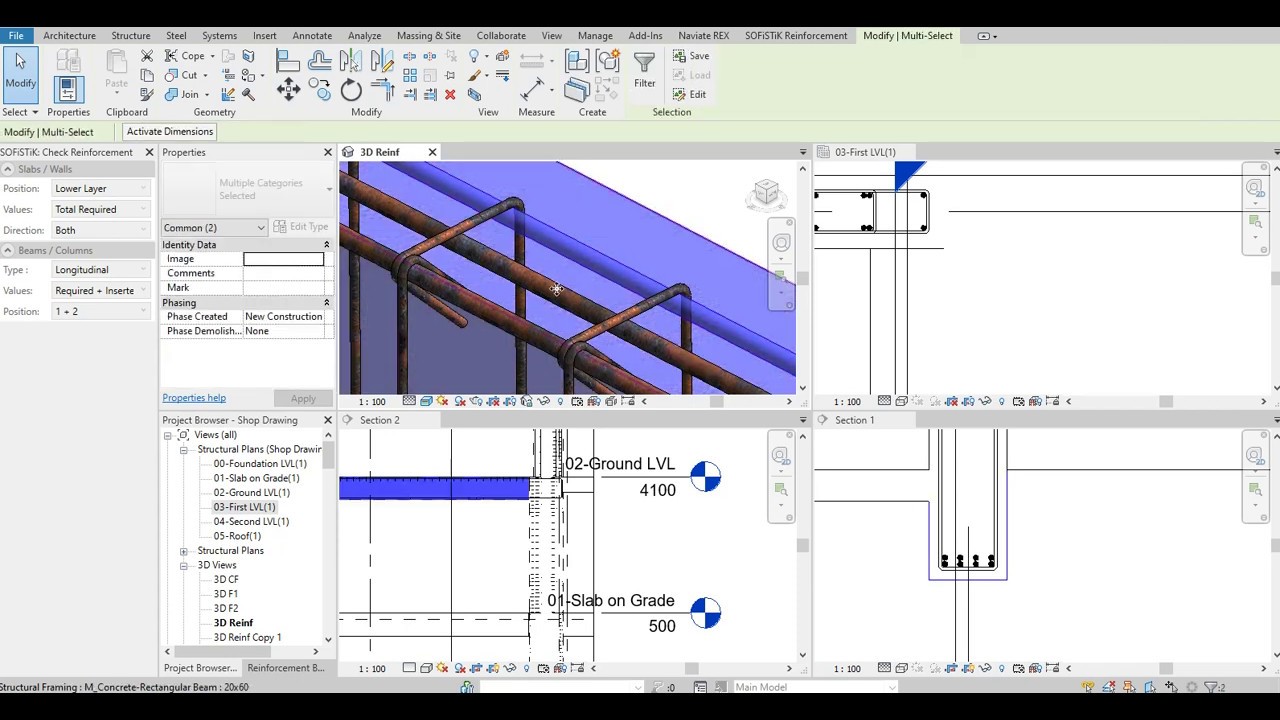 08-01-Shop Drawing in Revit Simple Beam Reinf - YouTube