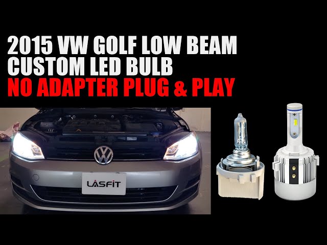 H7 LED Headlight Bulbs Adapter Holders Fit VW EOS for Golf MK7 MK6