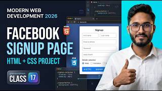 Information Facebook Signup Page Using HTML & CSS | Registration Form Project | Class 17 Guide