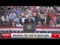 President Trump reads his poll numbers - looking good!