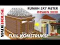 Konstruksi rumah minimalis 5x7 meter 2 kamar tidur