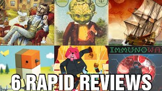 6 Rapid Reviews - Bear Raid, Last Will, Mr Cabbagehead's Garden, CuBirds, Immunowars, & El Capitan