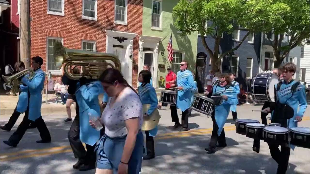 Westminster H.S. Owls marching band in the 2022 Westminster Memorial
