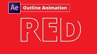 After Effects | How to Writing Outline title animation effect screenshot 3