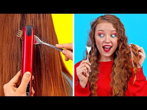 awesome-hair-tricks-and-hacks-||-cool-and-easy-hair-ideas-for-girls-by-123-go!