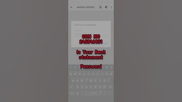 Kotak Bank Statement ka password? | What is the password of kotak bank statement🤔 | #kotak #shorts