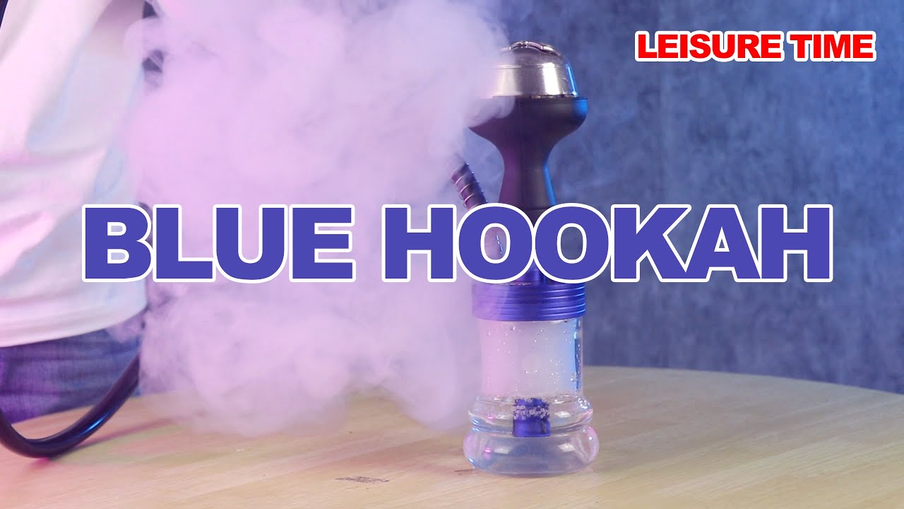 Blue hookah for leisure time