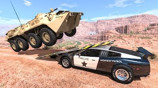 Crazy Police Chases #85 - BeamNG Drive Crashes
