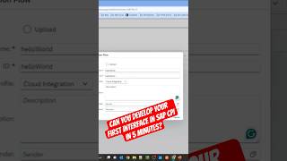 📣 Learn how to develop your first interface in SAP CPI within 5 minutes! #sapcpi #saptutorial